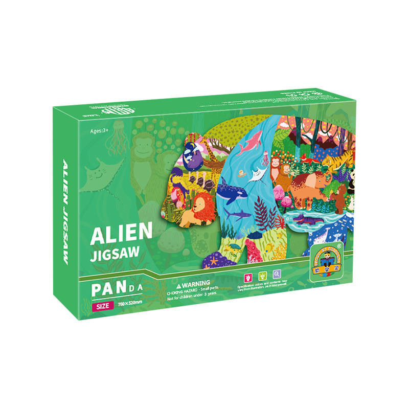 45 Stück großes Bodenpapier blaues Brettmaterial Tierpuzzle für Kinder