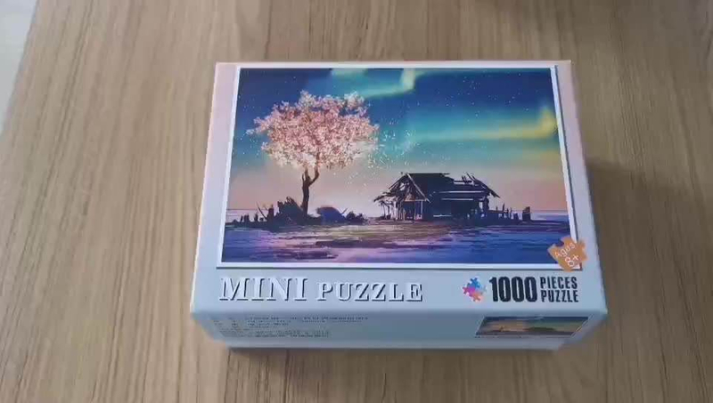 Fabrikproduktion Groß- und Einzelhandel weißes Kartonpapier Mini-Puzzle pädagogisches Spielzeug 1000-teiliges Puzzle