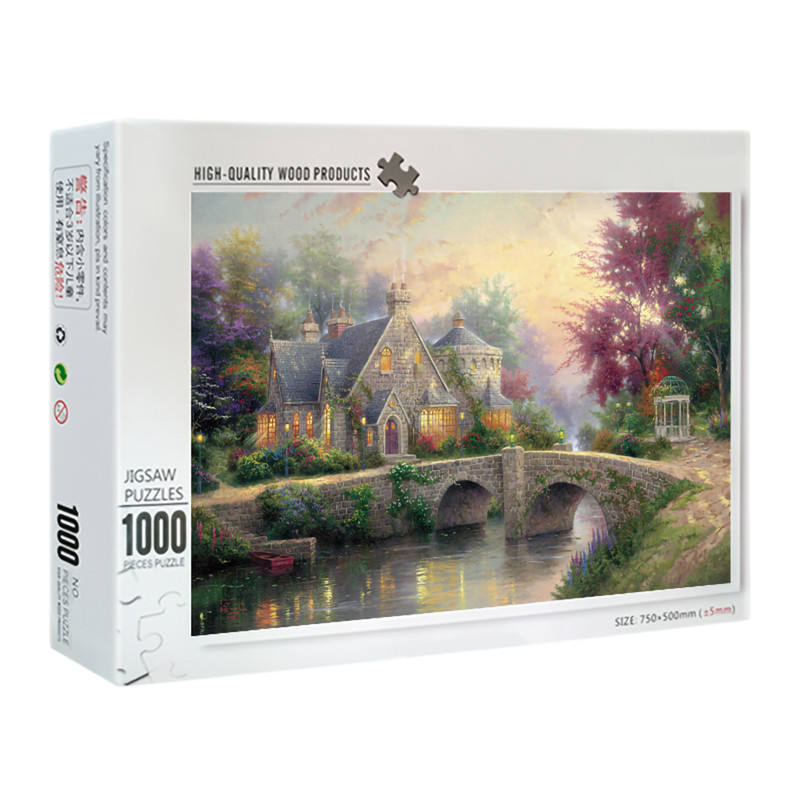 Kundenspezifisches personalisiertes Design Pfirsichbäume Papppuzzlespiel 500 1000 Teile Puzzle für Erwachsene