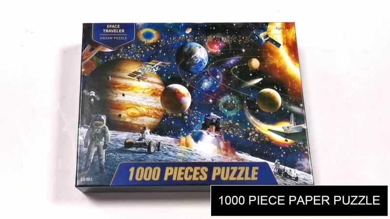 Heißer Verkauf Kundenspezifisches einfaches Holzpuzzle 100 500 1000 Teile Papier beste Puzzles für Erwachsene