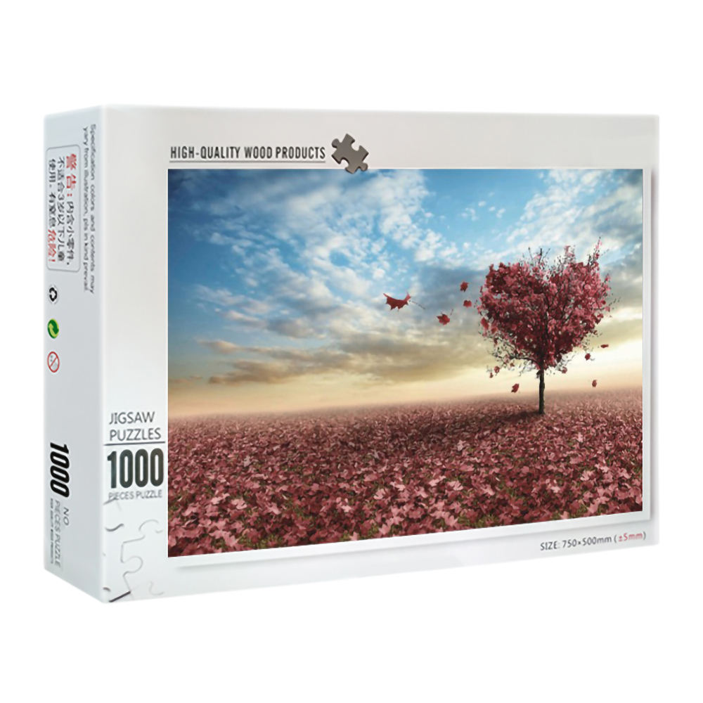 Kundenspezifisches personalisiertes Design Pfirsichbäume Papppuzzlespiel 500 1000 Teile Puzzle für Erwachsene