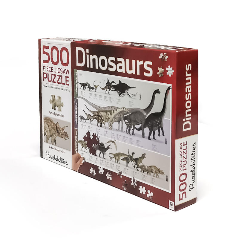 Großhandel Erwachsene Spielzeug Spiele Puzzles Graue Karton-Dinosaurier-Muster-Puzzles